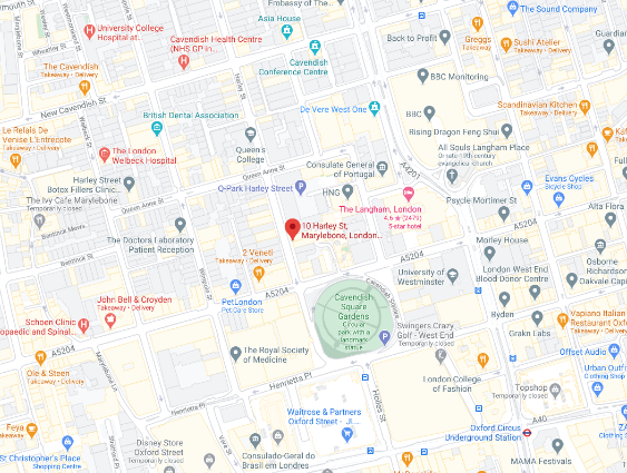 London map location
